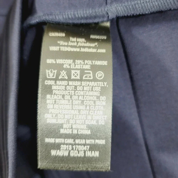 Ted Baker Women's Bardot Off The Shoulder Dress Cap Sleeve Stripe Blue Size 4 - Picture 8 of 8